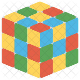256x256 Rubik Cube Icon Of Flat Style