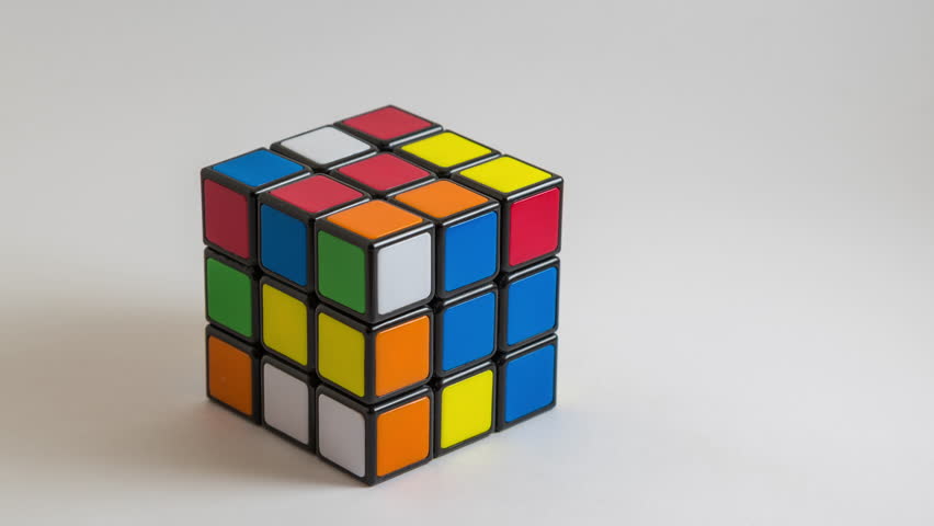 852x480 Rubiks Cube Icon Stock Video Footage