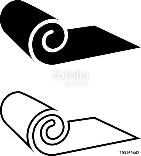 454x500 Roll Icon, Mat, Rug, Carpet Or Paper Roll Icon Of Anything, Stock