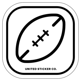 275x275 Rugby Ball Icon Decal United Sticker Co