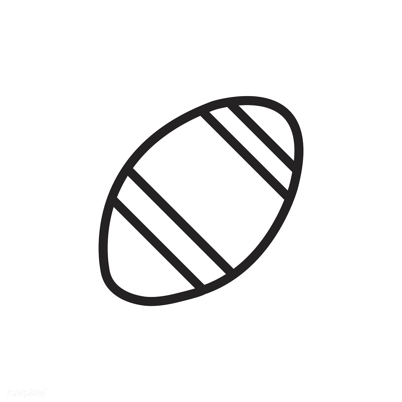 1400x1400 Rugby Ball Icon Vector Free Image