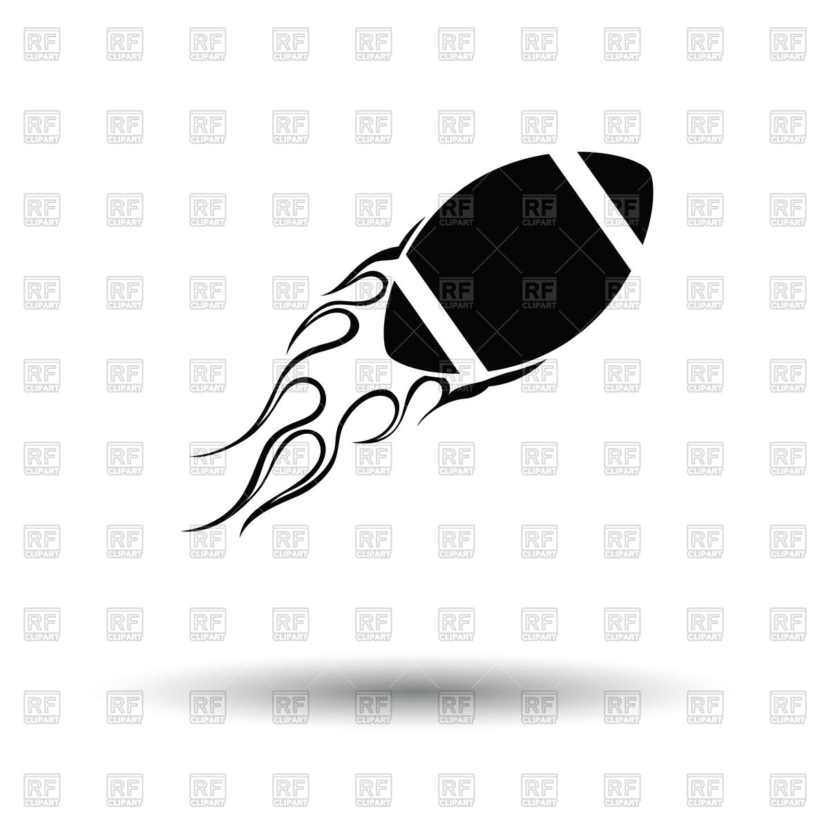 1200x1200 Rugby Ball With Fire Icon On White Background Vector Image