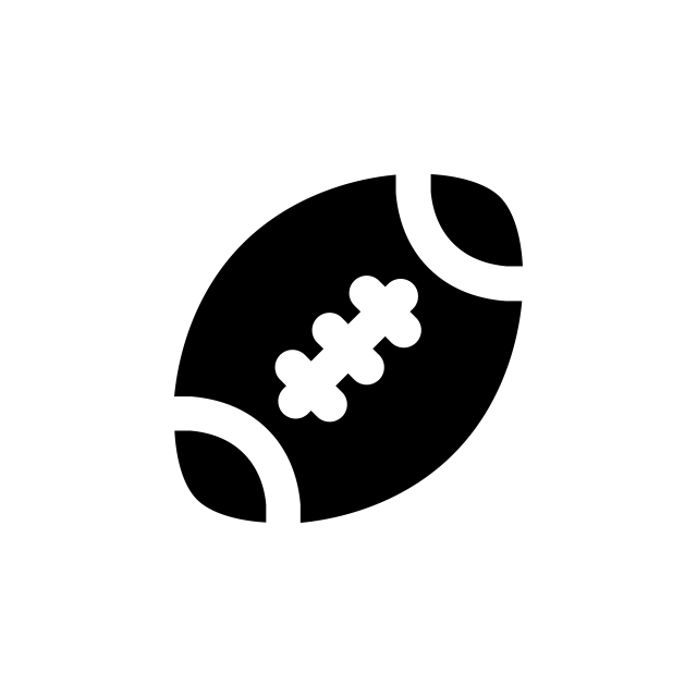 640x640 Rugby Icon Vector Illustration In Glyph Style For Any Purpose