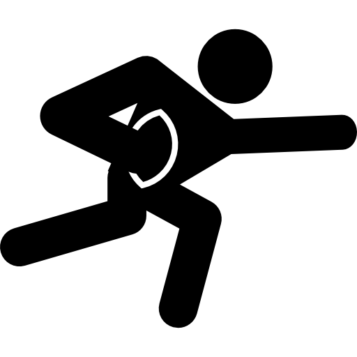 512x512 Rugby Player With The Ball Icons Free Download