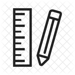 256x256 Pencil Ruler Icon Of Line Style