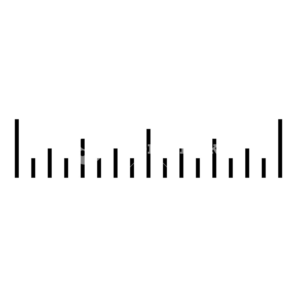 1000x1000 Scale Ruler Icon Black Color Vector Illustration Flat Style Simple