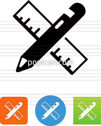 400x500 Pencil And Ruler Icon