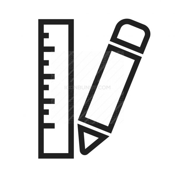 600x600 Pencil Ruler Line Icon