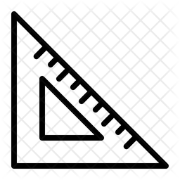 256x256 Triangle Ruler Icon Of Line Style