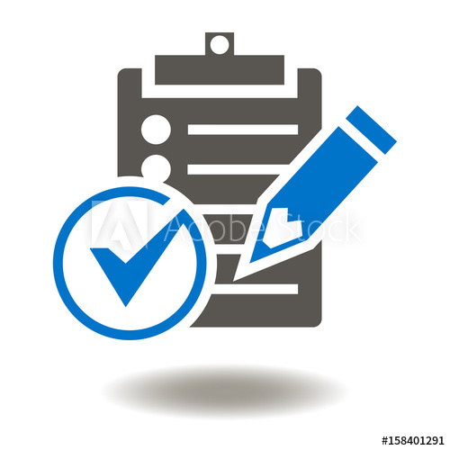 500x500 Clipboard Check Mark Pencil Vector Icon Compliance Regulations
