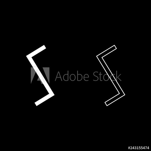 500x500 Sowull Rune Sol Sun Symbol Icon Set White Color Illustration Flat