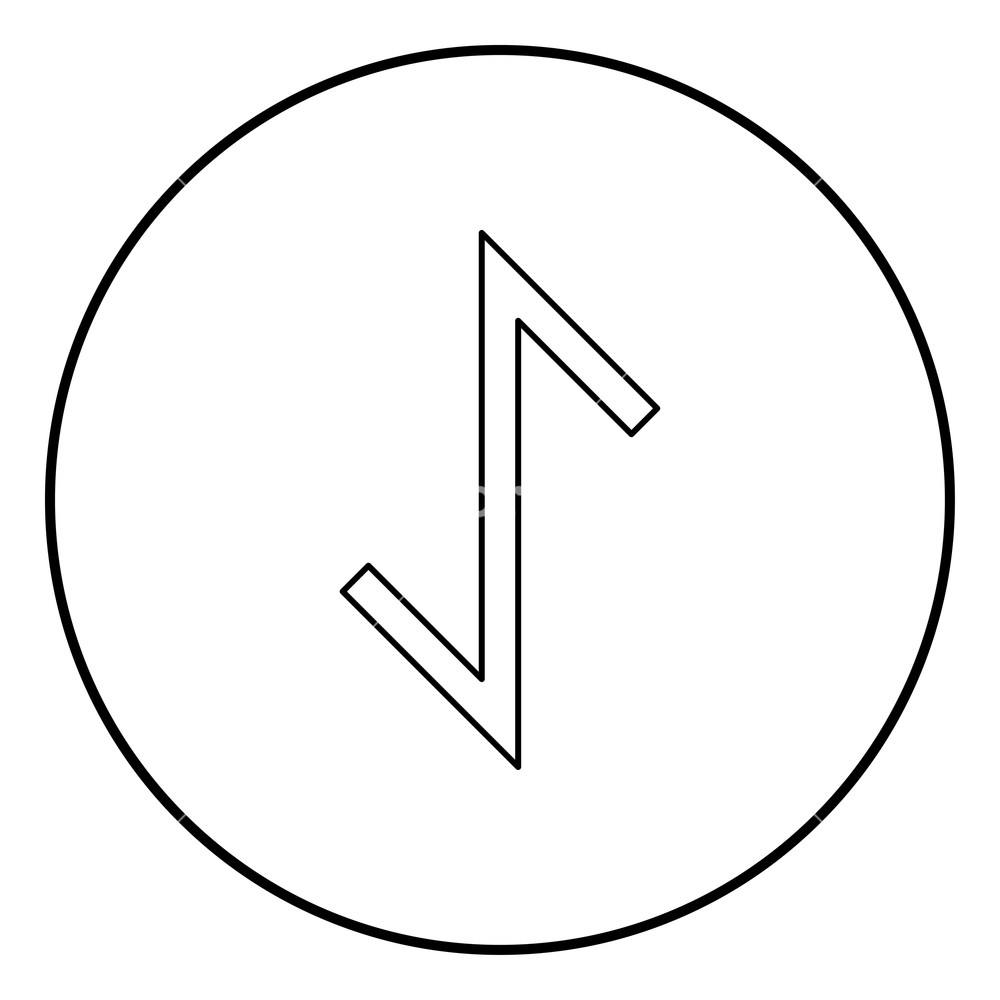 1000x1000 Eywas Rune Yew Strength Egis Symbol Icon Outline Black Color