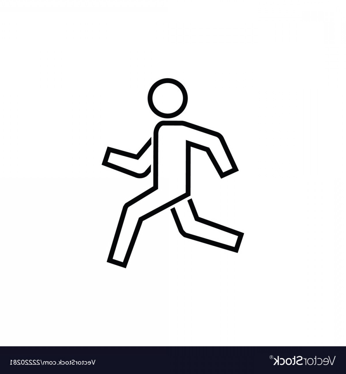 1200x1296 Running Man Icon Simple Symbol Of Run Isolated Vector Cultracing