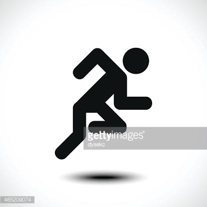 415x415 Running Man Icon Premium Clipart