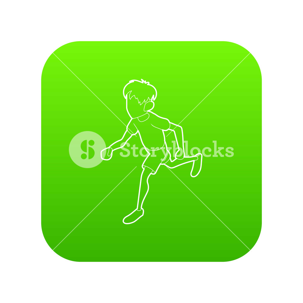 1000x1000 Running Man Icon In Outline Style Isolated On White Background