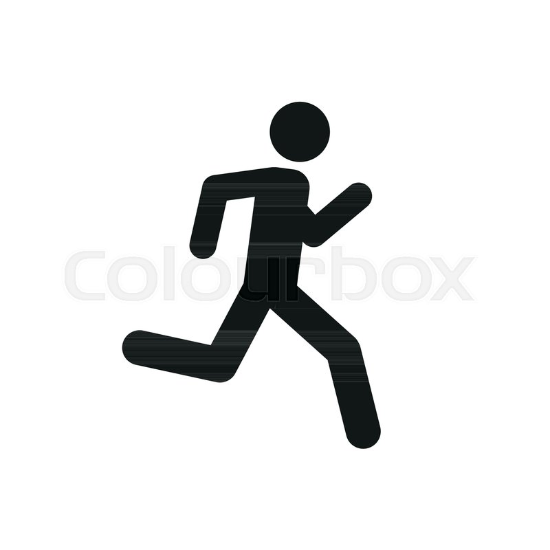 800x800 Running Man Icon Simple Vector Stock Vector Colourbox