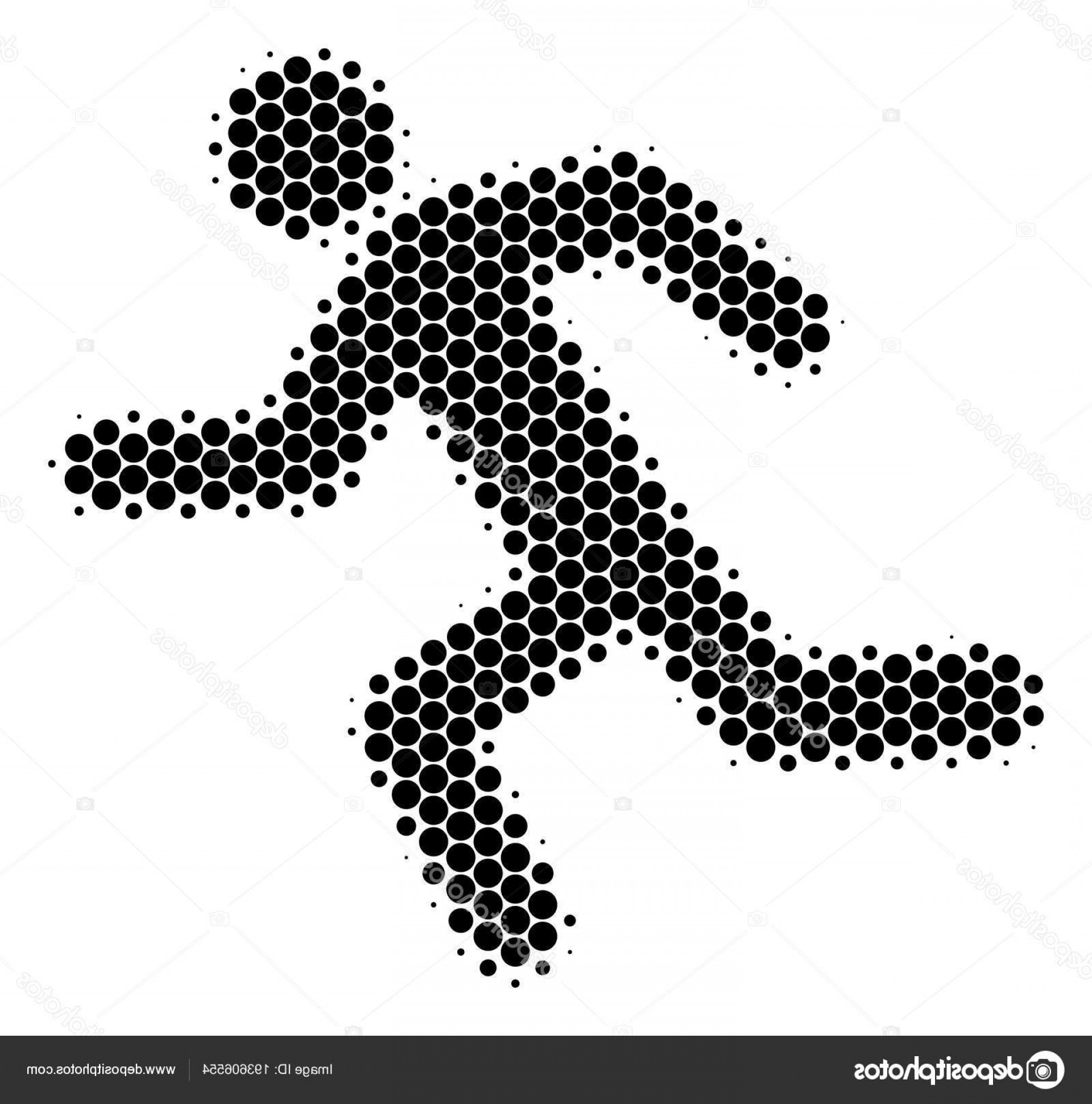 1920x1940 Stock Illustration Halftone Dot Running Man Icon Geekchicpro
