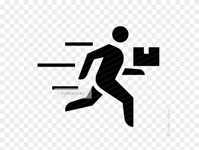 840x633 Vector Free Parcel Delivery Icon Of Running Man