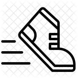 256x256 Running Shoe Icon Of Line Style