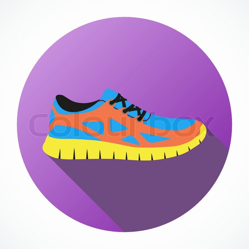 800x800 Shoes Flat Icon With Bright Colorful Stock Vector Colourbox
