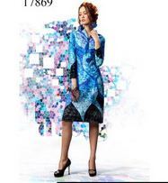 187x203 Blue Colored Cotton Satin Printed Kurti Runway Icon