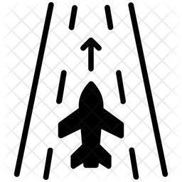 256x256 Runway Icon Of Glyph Style