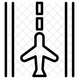 256x256 Runway Icon Of Line Style