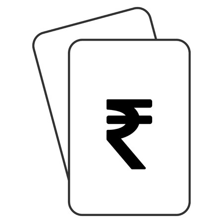 450x450 Indian Rupee Playing Cards Icon Vector Style Is Gambling Card