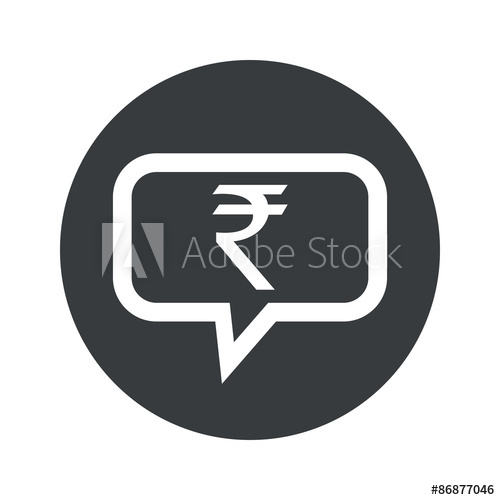 500x500 Round Dialog Rupee Icon