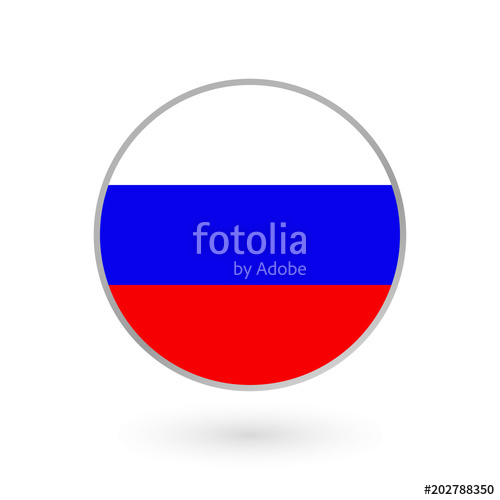 500x500 Russia Flag Icon Isolated On White Background Russian Round Badge