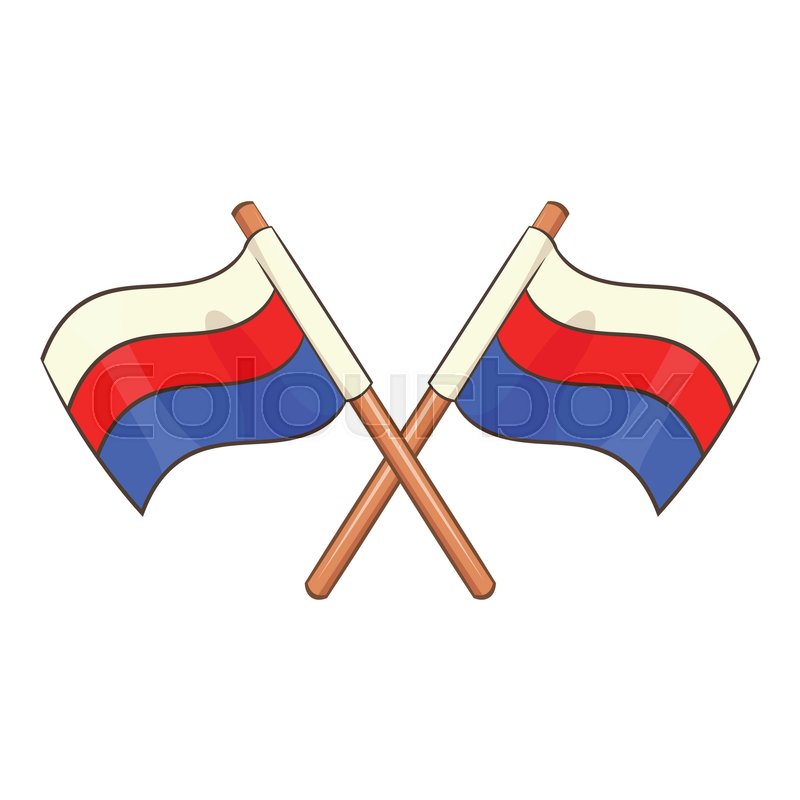 800x800 Russian National Flags Icon Cartoon Stock Vector Colourbox