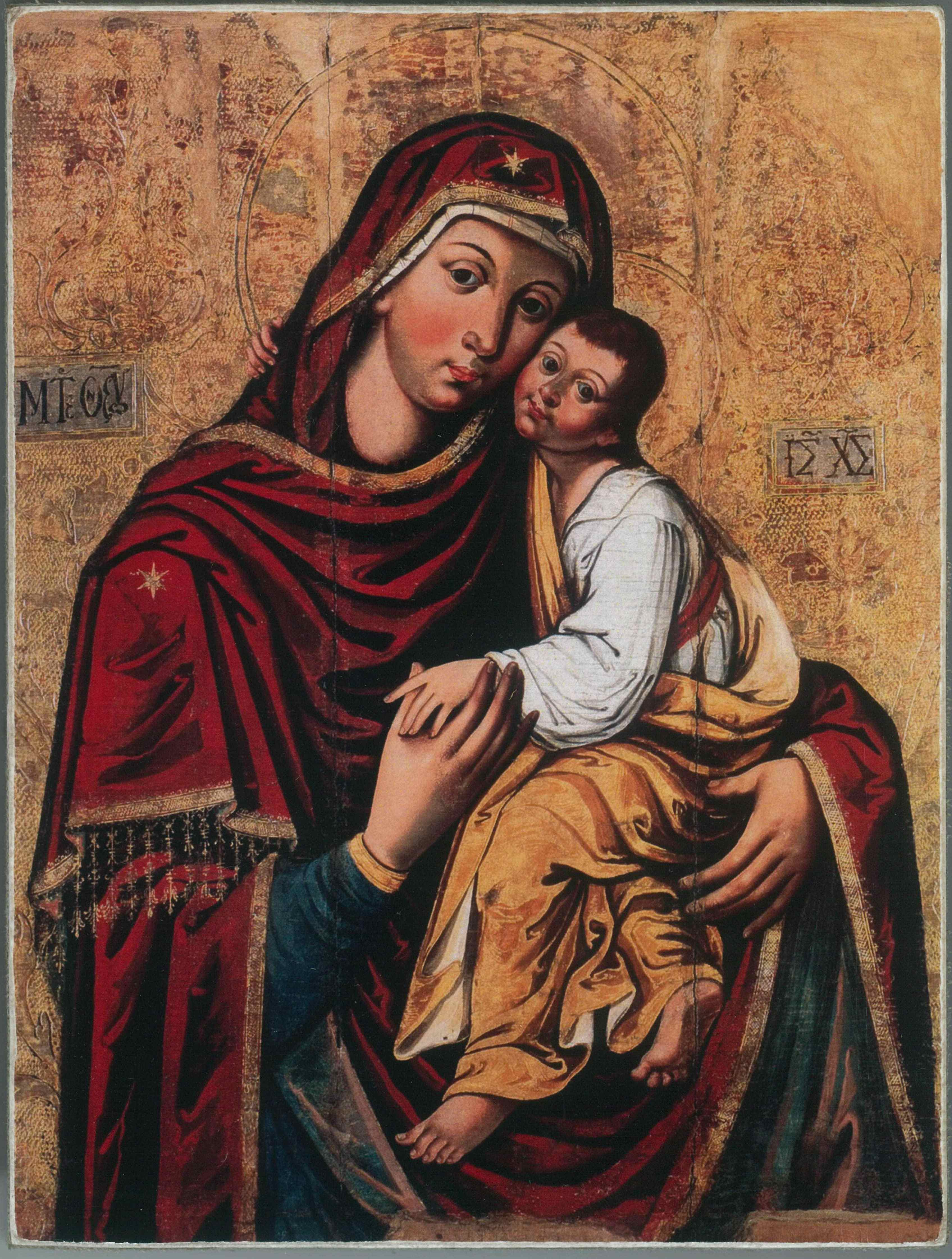 3391x4486 Virgin Mary And Child, Russian Icon
