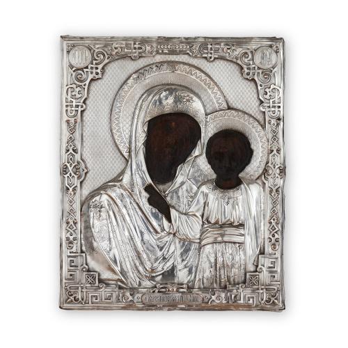 500x500 Antique Russian Icon Depicting The Madonna And Child Mayfair Gallery