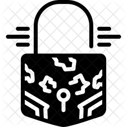 256x256 Rust On Lock Icon Of Glyph Style