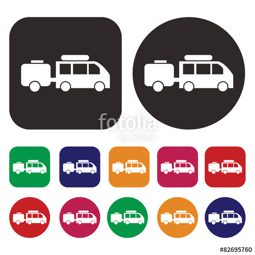 500x500 Recreational Vehicle Vector Icon Rv Icon Stock Photo And Royalty
