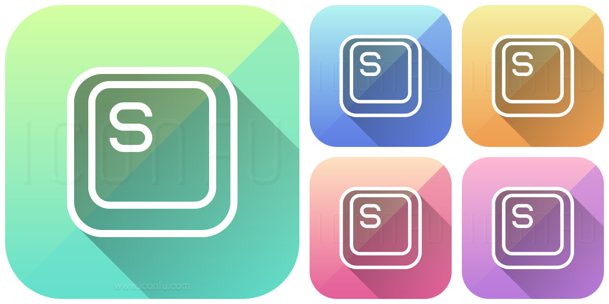 1200x600 Keyboard Key S Icon