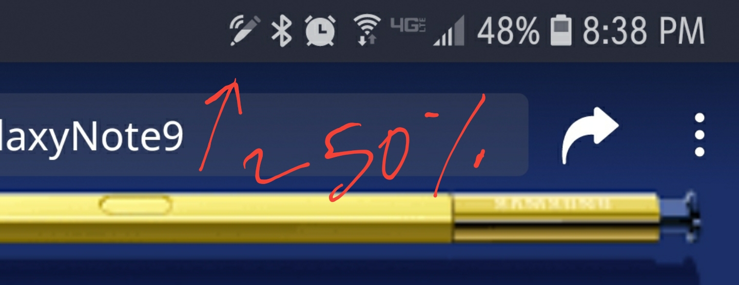1440x556 Psr S Pen Icon Shows Battery Level
