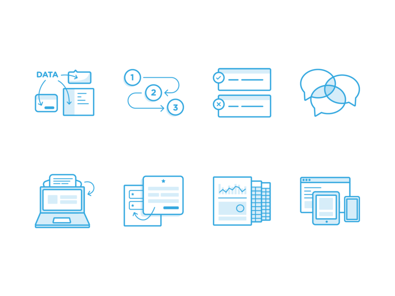 Saas Icon Set 800x600 Saas Icon Set