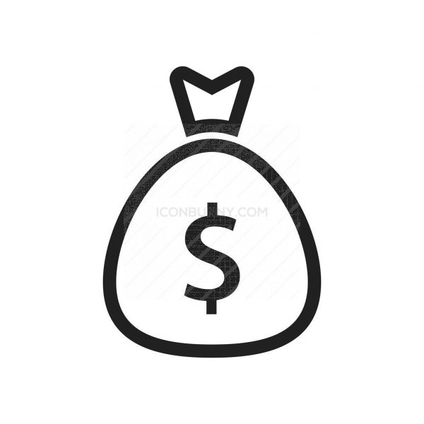 600x600 Money Bag Line Icon