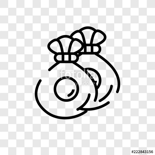 500x500 Money Sack Icon Vector Isolated On White Background, Money Sack