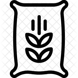 256x256 Wheat Sack Icon Of Line Style