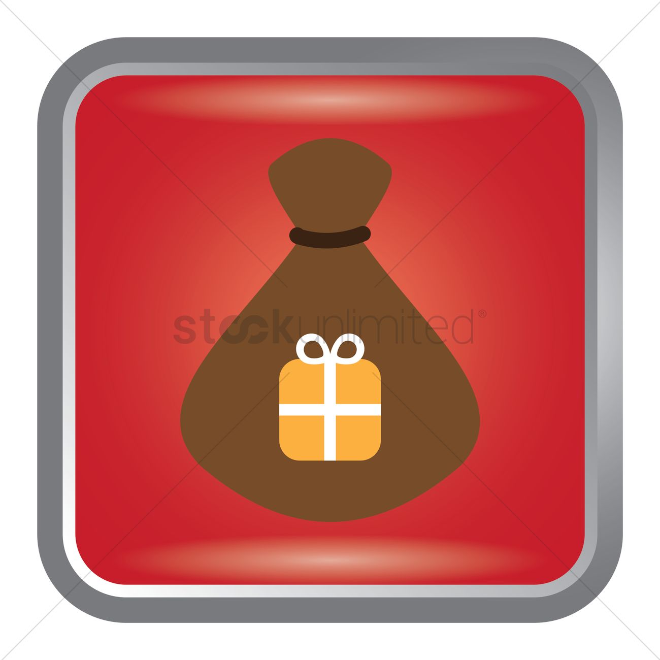 1300x1300 Gift In Sack Icon Vector Image
