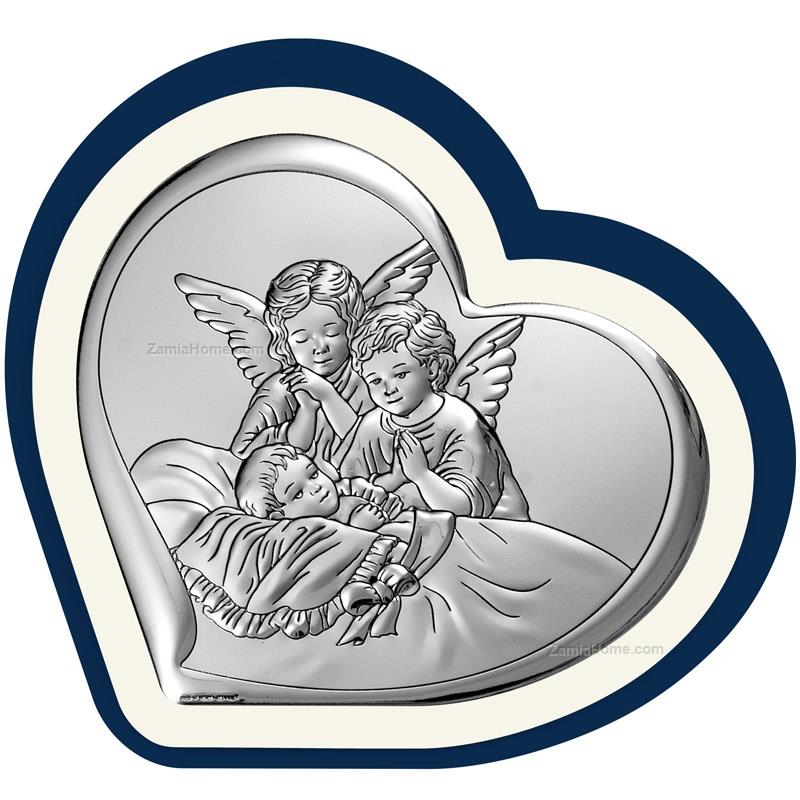800x800 Icon Bedside, Heart Angel With Lantern Beltrami Cm Silver