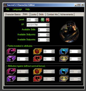 357x377 Sacred Character Editor