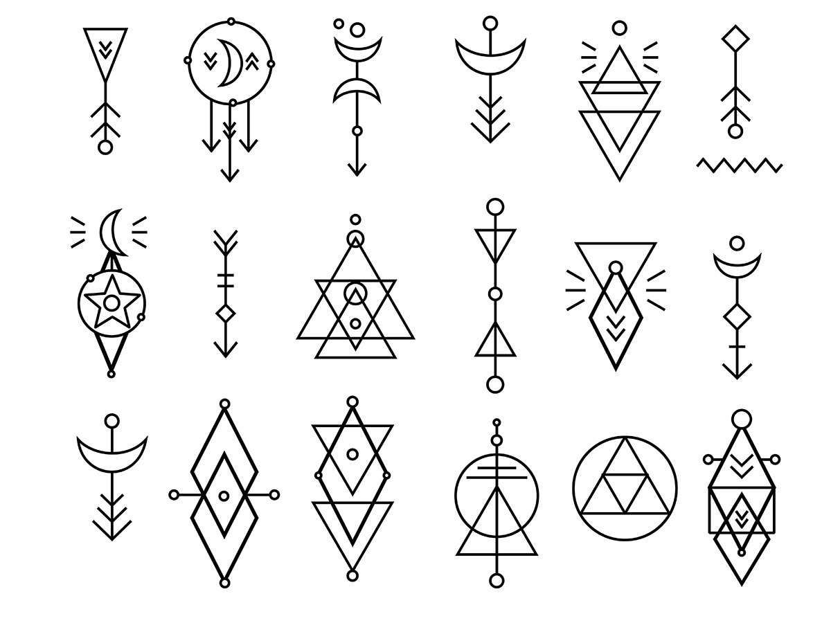 1200x900 Hipster Geometric Sacred Shapes Set