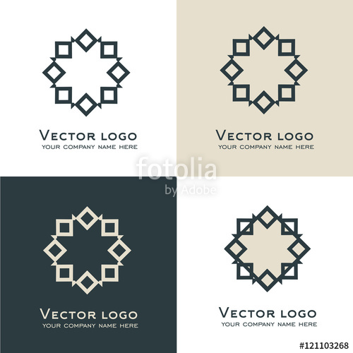 500x500 Set Of Vector Abstract Geometric Logo Celtic, Arabic Style