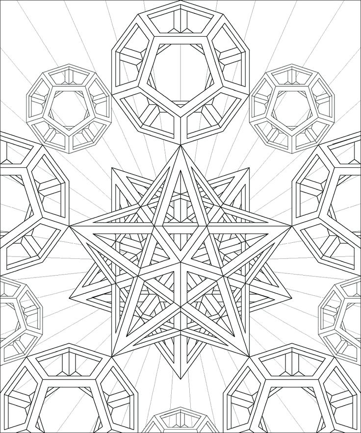 736x883 Geometry Coloring Pages Sacred Designs Geometric Dash Icon