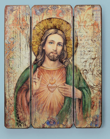 354x450 Home Decor And Wall Arts Sacred Heart Ornamental Panel