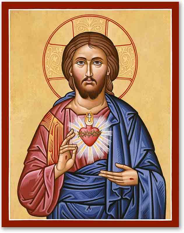 631x800 Icons Of Christ Sacred Heart Icon Monastery Icons