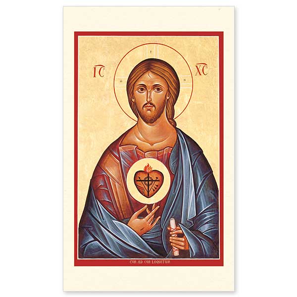 600x600 The Sacred Heart Icon Holy Card